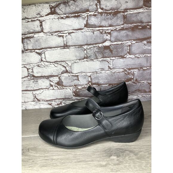 Dansko Fawna Black Milled Nappa Leather Mary Jane Shoes Clog Women's 11M US/42EU - Picture 15 of 16